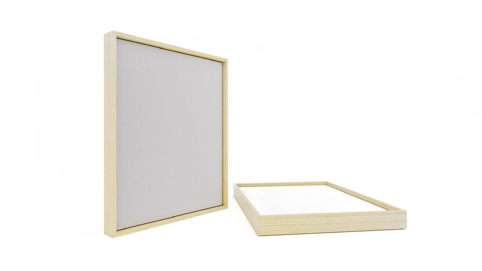 Natural Oak Float Frames, hand finished by Studio9Art