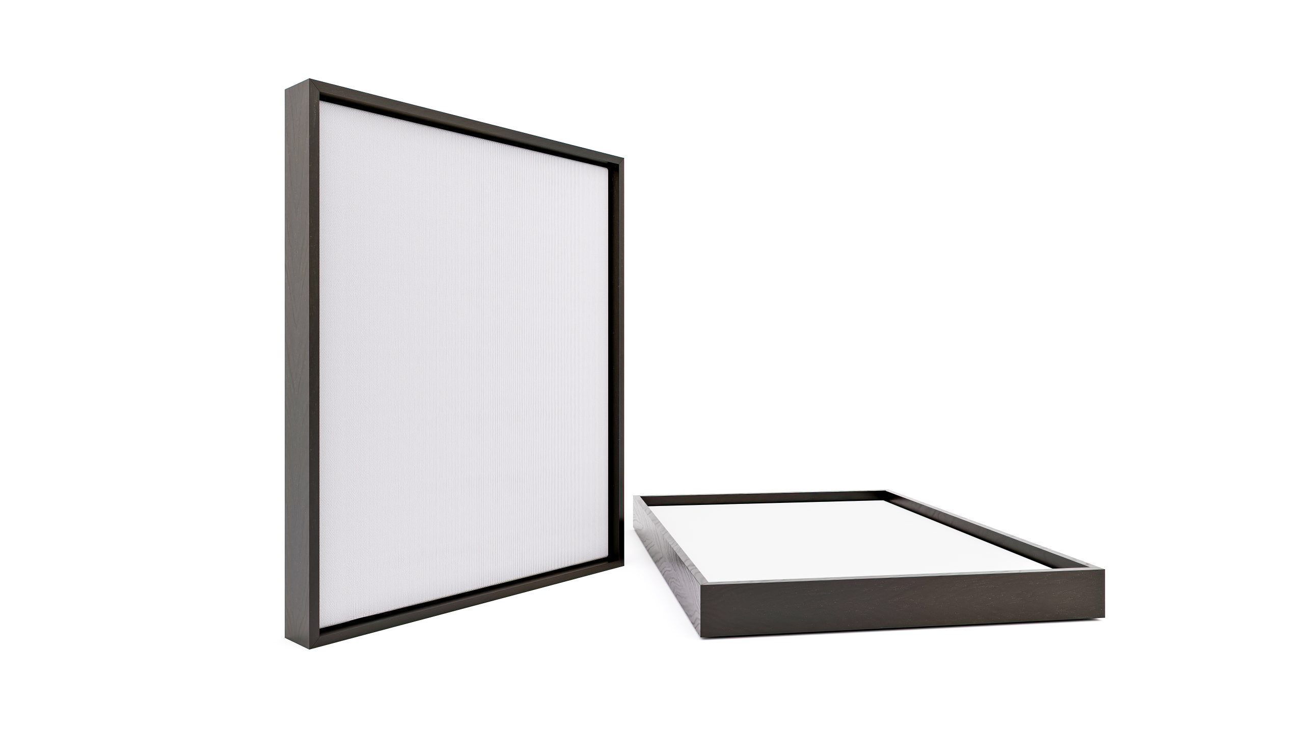 Satin Black Float Frames, hand finished by Studio9Art